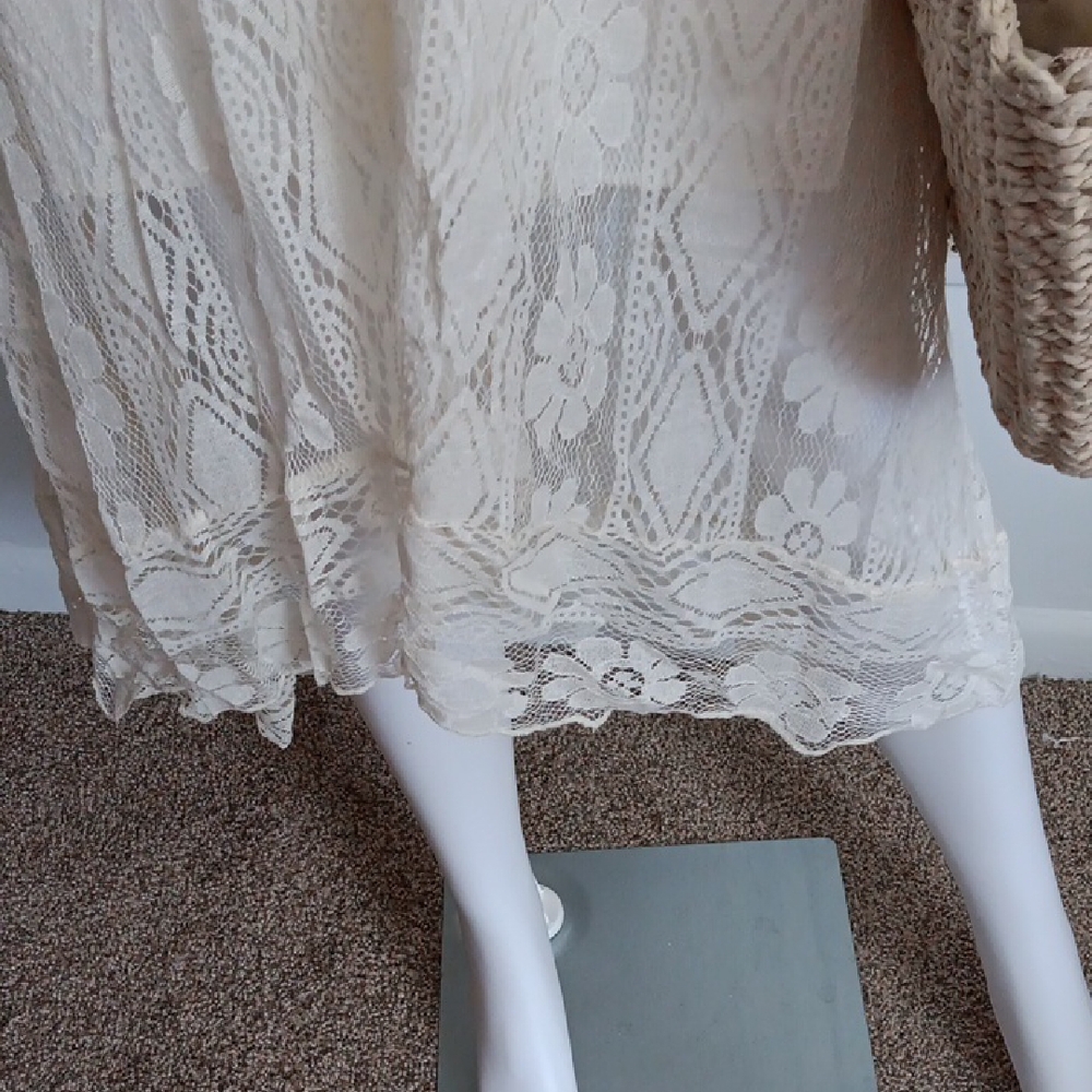 NWOT Beige Lace Spaghetti Strap Sundress - Picture 3 of 11